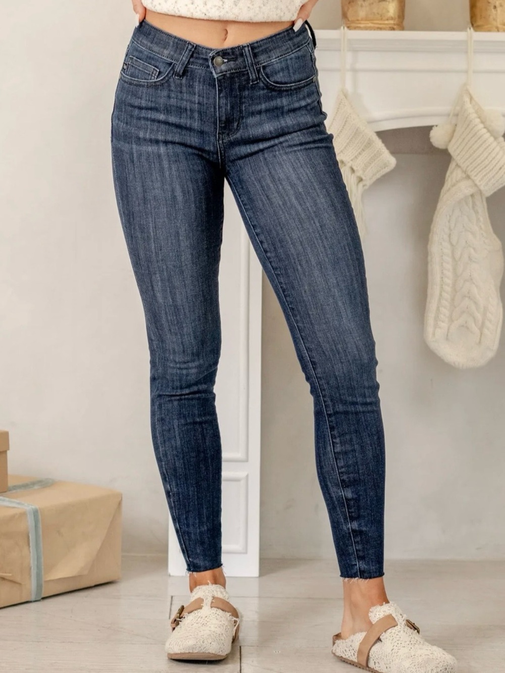 Judy Blue Dark Blue High-Rise Skinny Jeans
